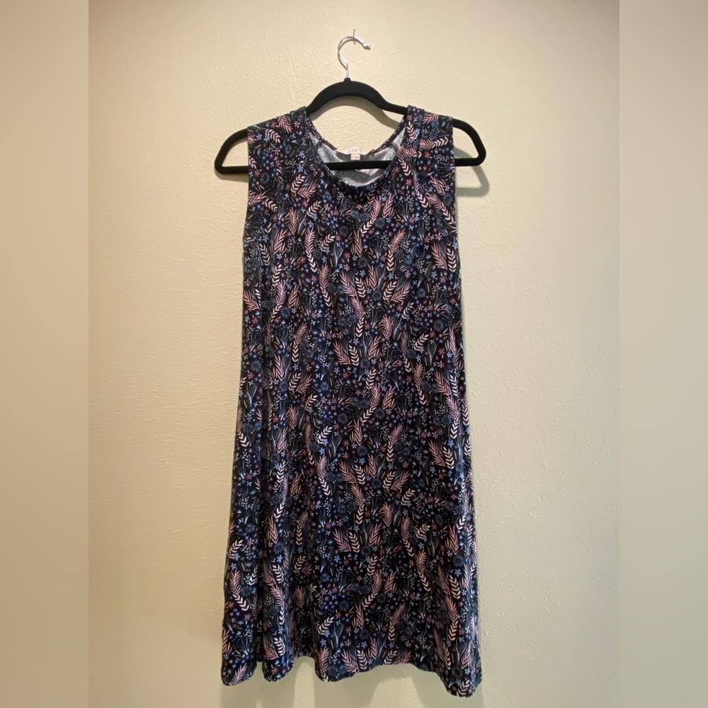 Loft stretch dress, nature print, size small